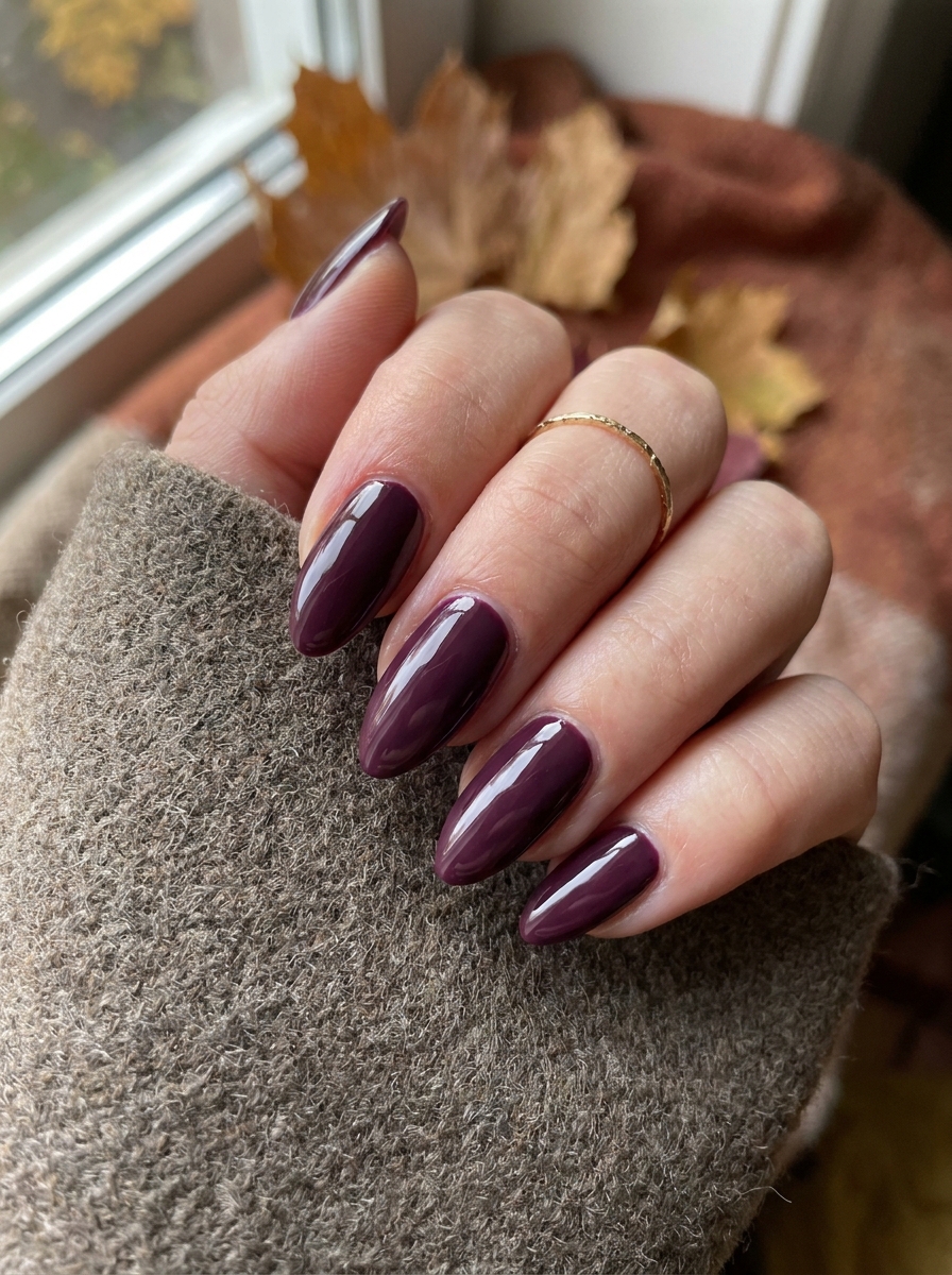 Plum Elegance Nails als Herbst Nägel Inspiration 2026